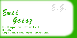 emil geisz business card